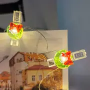 10LEDs Christmas Photo Clip Fairy LED String Lights for Wall Hanging Pictures Bedroom Wedding