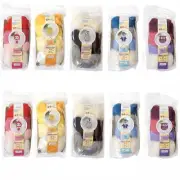 10packs Daiso Dyed Color Wool roving felt For Needle Felting Spinning 5 set NEW
