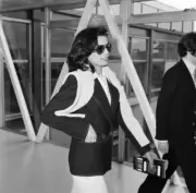Bianca Jagger leaving Heathrow Airport on Concorde for New York 28- Old Photo