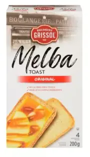 Boulangerie Grissol Melba Toast Plain Original, 200g