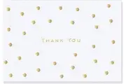 Peter Pauper Press Boxed Thank You Note Cards - Gold Dots 319005