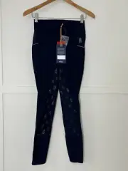 Womens Crescendo by Horze Riding Leggings Sz 22 NWT Navy Seat Gripper Equestrian