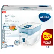 Brita Flow Cask Water Dispenser Tap 8.2L with 2 x Maxtra+ Filter Cartridge Campi