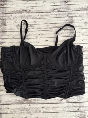 Gilly Hicks Black Bustier Bralette Size 2X Nylon Elastane NEW