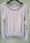 NEW FOREVER 21 Life In Progress Women's Small Gray Rayon Blouse