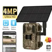 Solar Hunting Trail Camera Outdoor Night Vision Motion Detection Waterproof Cam
