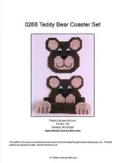 Teddy Bear Coaster Set-Plastic Canvas Pattern or Kit