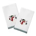 Snowman Park Collection, 2pc Fingertip Towels, Multicolor