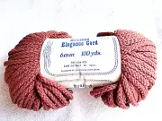 NEW VINTAGE DUSTY ROSE BRAIDED ELEGANCE CORD 6mm 100yds - CRAFT MACRAME