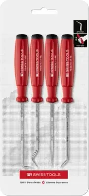 Mini Pick Tool Set PB 8680.CN | 100% Swiss Made | 4-piece SwissGrip Hook Tool...