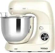 TODO 1100W Electric Stand Mixer 5.3L Stainless Steel Bowl Heated Fermentation LCD Touch Screen Control