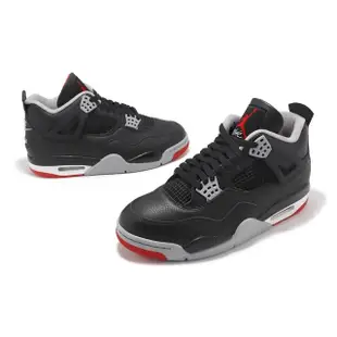 【NIKE 耐吉】Air Jordan 4 Retro Bred Reimagined 男鞋 黑 紅 4代 喬丹(FV5029-006)