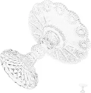 iplusmile Elegant Glass Footed Fruit Tray Vintage Dessert Display Stand for Appetizers Snacks Sturdy Easy to Clean Serving Plate for Home Decor Dining Table