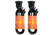 2x Doss 2400W Power Extension 5m Cable Lead 240V 3-Pin w 10Amp AC Plug Cord BLK