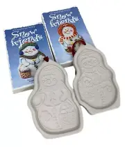 Longaberger Baskets Pottery Snow Friends Snowball and Flurry Cookie Molds