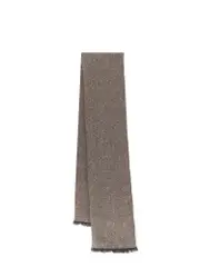 [Brunello Cucinelli] Brunello Cucinelli-Cashmere Blend Scarf With Lurex Profiles-Donna OS