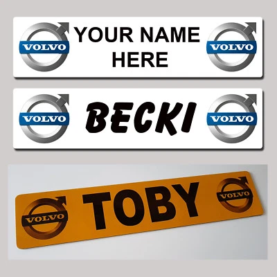 VOLVO Lorry Rig Truck Trucker Windscreen SHOW PLATE- MTP Name Plate