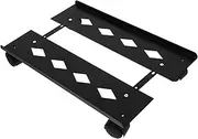 Operitacx PC Adjustable Case Stand with Rolling Wheels Compatible with Computer Towers Bracket for Enhanced Airflow and Stability Black