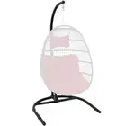Sunnydaze Hammock Stand 6.5' Metal U-Shape Hanging Chair Black+Weather Resistant