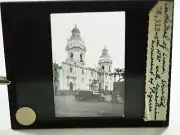 Cathedral of Lima Started in 1535 with Monument of Pizzaro Magic Lantern Slide