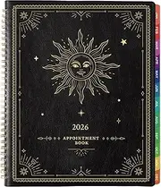 2026 Appointment Book - 2026 Daily Hourly Planner, Jan 2026 - Dec 2026, 9"x 11", 2026 Planner, Large Planner Weekly Monthly Appointment Book 2026, 15-Minute Interval, Flexible Cover - The Sun