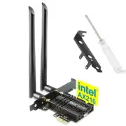 WiFi Card 6E 5400Mbps for Intel (6GHz&5Ghz&2.4GHz) PCIe WiFi Card, BT 5.2, PC...