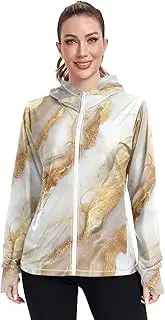 [Caihoyu] Plain Hoodie Long Sleeve Swim Shirts for Women UPF 50+ Protection Workout Sweatshirt Hiking Outdoor Performance, Multicolor01, Large