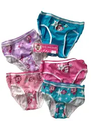BNIP Girls Sz 6 to 8 Cute Cheeky Monkey Print Pack of 5 Pure Cotton Briefs Pants