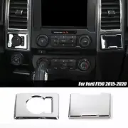 Chrome Four Drive Switch Button Decor Power Socket Cover Trim For Ford F-150 15+ (for: Ford)