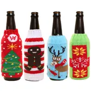 4x Christmas Beer Bottle Alcohol Can Drink Stubby Stubbie Cooler Holder Cover