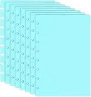 uxcell 4 Pair Discbound Notebook Cover, 5.75" x 8.74" Junior Size PP Disc Planner Cover for Arc Notebook Happy Planner Office Product, Sky Blue