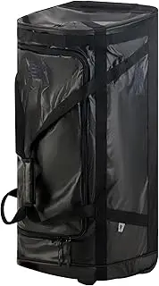 [Concept One] New Balance Duffel Bag, Legacy Icon Rolling Travel Luggage with Wheels for Men and Women, Black, Black, New Balance Wheeled Duffel, Legacy Icon Rolling Travel Bag for Men and Women