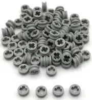 Lego New 100 Light Bluish Gray Technic Bush 1/2 Smooth Pieces
