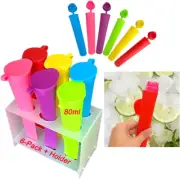 Zojoca Living Set of 6 Silicone Ice Pop Mold ICY Pole with Holder, Food Grade...