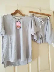 Peter Alexander Chunky Waffle Shortie PJ set L, RRP 99.95