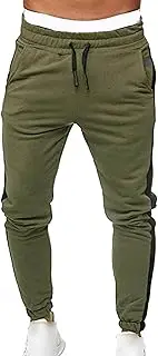 [Generic] Mens Joggers Casual Track Pants Lightweight Drawstring Running Pant Comfort Jogging Twill Sweatpants