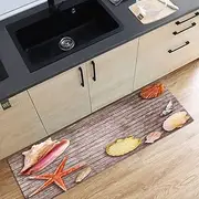 SHENGANG Sea Waves Beach Rug Kitchen 3D Carpet Hallway Marine Carpet in The Bedroom On The Floor Custom Long Corridor Rug,5,60x180cm