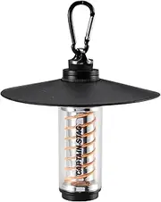 Captain STAG UK-4074 Lantern, Edison Light, Flashlight, CS Spiral Light, USB Rechargeable, 200 Lumens Brightness, Approx. 5 - 12 Hours of Continuous Lighting, Up to 4 Levels of Dimming, Black