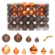 Christmas Baubles 100 pcs Brown 3 / 4 / 6 cm