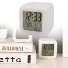 Colour Changing Night Light Electronic Clock LED Alarm Clock Bedroom Calendar