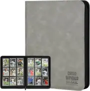Premium 540-Pocket Trading Card Binder for MTG, TCG, and Sports Cards (Gray)