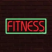NEW "FITNESS" w/BORDER 30x12x1 INCH LED FLEX WINDOW/WALL INDOOR SIGN 31403