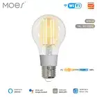 MOES WiFi Smart Filament Bulb LED Light Lamp A60 E27 Dimmable 7W 2700K-6500K APP