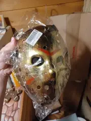NEW Jason Vorheese Halloween Mask Adjustable Straps Hard Plastic