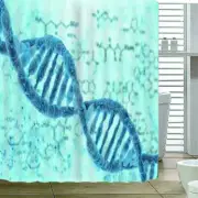 Genetic Link Blue Cells3D Shower Curtain Waterproof Fabric Bathroom Decoration