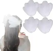 [DisepArt] White Feather Hair Clip Pearl Ballet Style Hair Pins Accessories 4 Pcs White Swan Bride Wedding Birthday Christmas Party Stage Performance Headpiece
