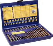 IRWIN HANSON Screw Extractor and Drill Bit Set, 35 Piece, 11135 HAN11135ZR New