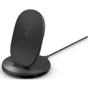 Belkin Wireless Charging Stand 15W Black + QC 3.0 24W Wall Charger [WIB002auBK]