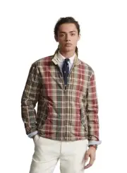 NEW Ralph Lauren Harrington Madras Plaid Reversible Zip Up Jacket Sz M NWT $398