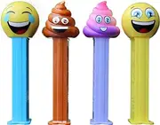 Emoji Pez Dispenser With Two Refils (Sold Singly, ONE Random Character Supplied)